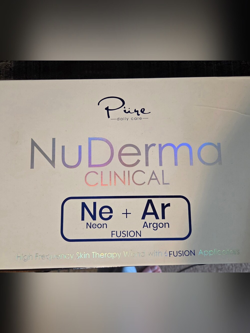Pure Daily Care NuDerma Clinical Portable Skin Therapy Wand, Machine with 6 Fusi